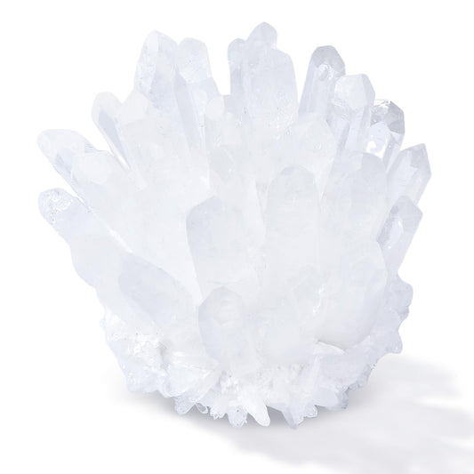 Natural Crystal Cluster Clear Quartz Mineral Crystal Cluster Cluster Healing Ornament Hue Reflection Feng Shui Home Decor (White)