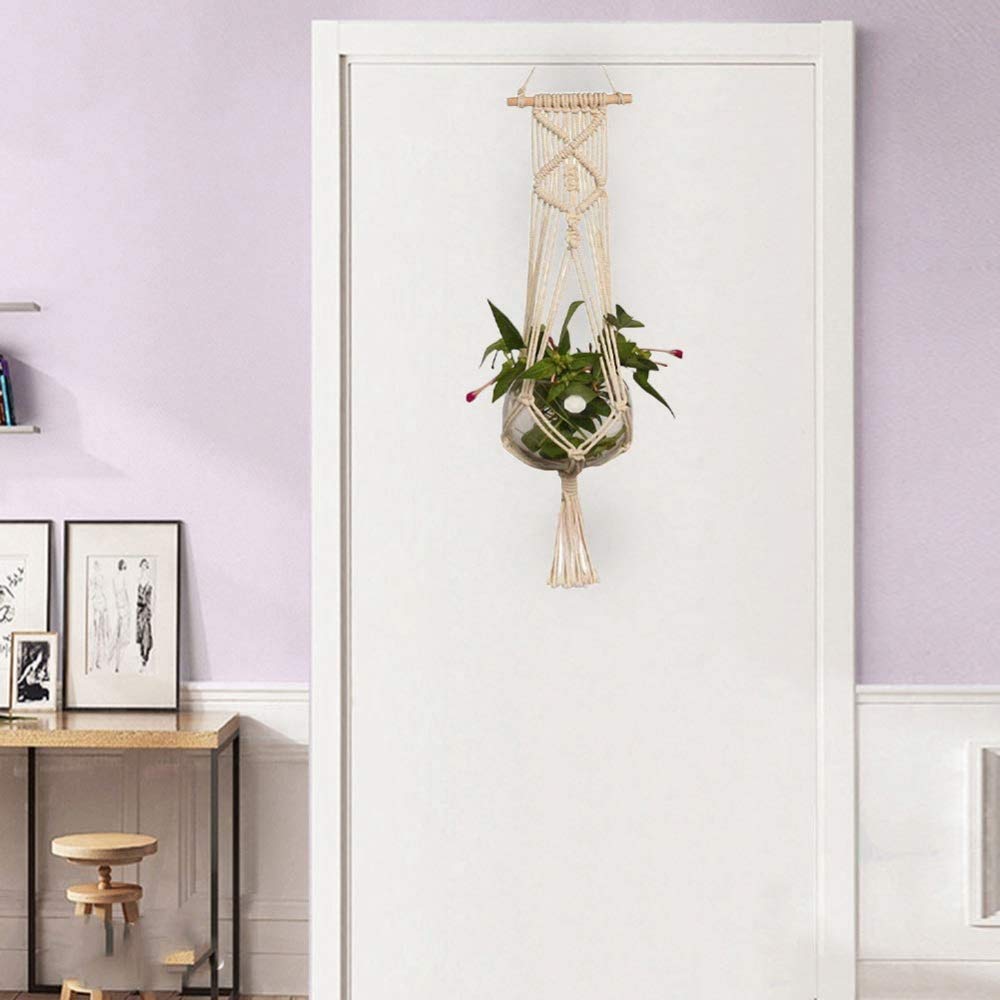 Macrame Hanging Flowerpot - Interior Wall Decoration - Bohemian Decoration
