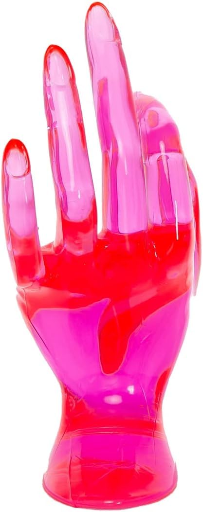 Maxsirui Hand Form Ring Holder Jewelry Display Organization Rack Bracelet Ring Watch Stand Support Aesthetic Y2k Room Decor (Rose Red)