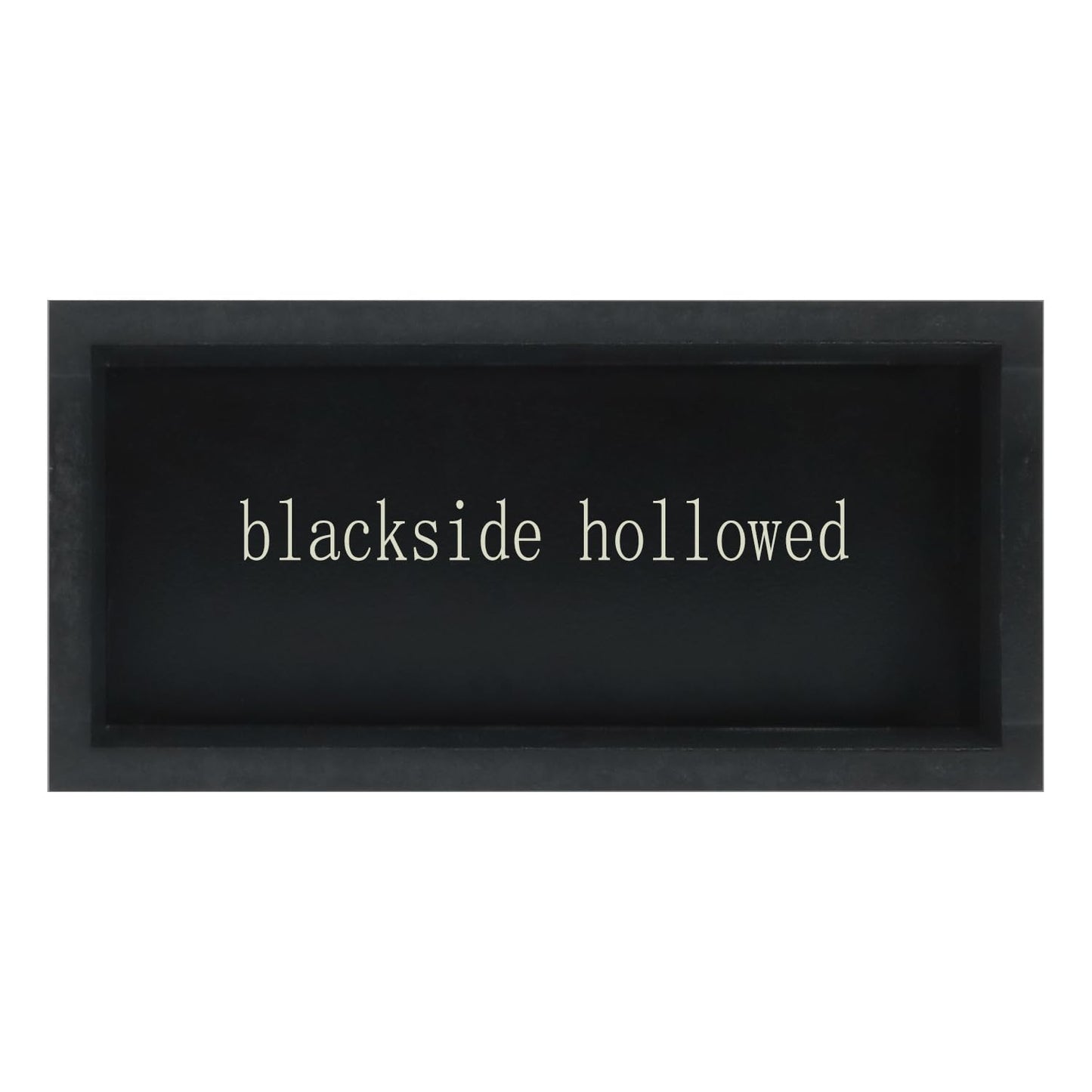 Esur Home Office Desk Black Decor - Inspirational Farmhouse Wooden Box Sign - Everything is Figureoutable