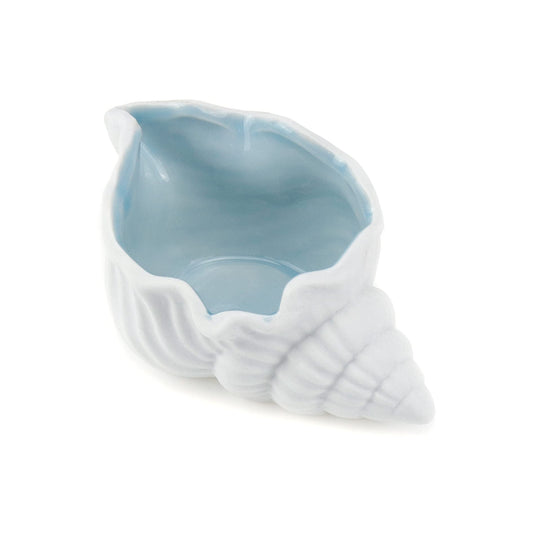 MY MIRONEY Ceramic Jewelry Dish Small Conch Shape Jewelry Tray Rings Bracelet Trinket Holder Ocean Style Earrings Necklace Storage Dish Decorative Key Bowl