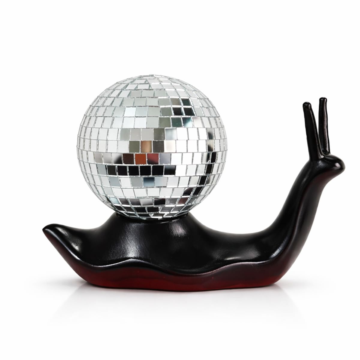 Black Disco Snail Handmade Disco Ball Snail Figurine Home Ornaments Aesthetic Room Decor Funky Decor Sculptures and Figurines Table Ornaments Shelf Office Display Unique Gift Disco Art