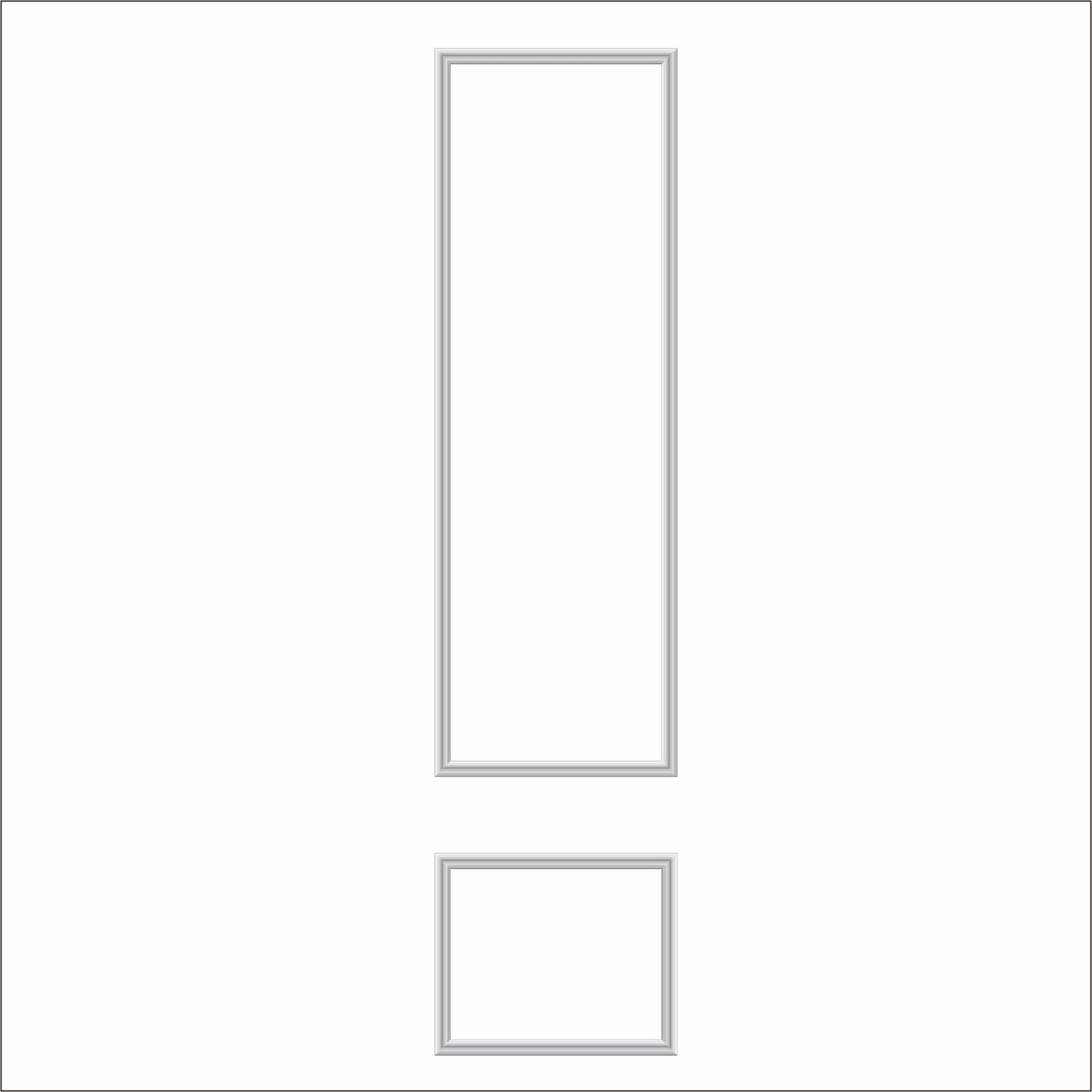 Birdeco Easy Installation Wall molding kit for DIY Lovers, pre-Cut, Ready to Assemble with Glue | 2 Top 2 Bottom Frame