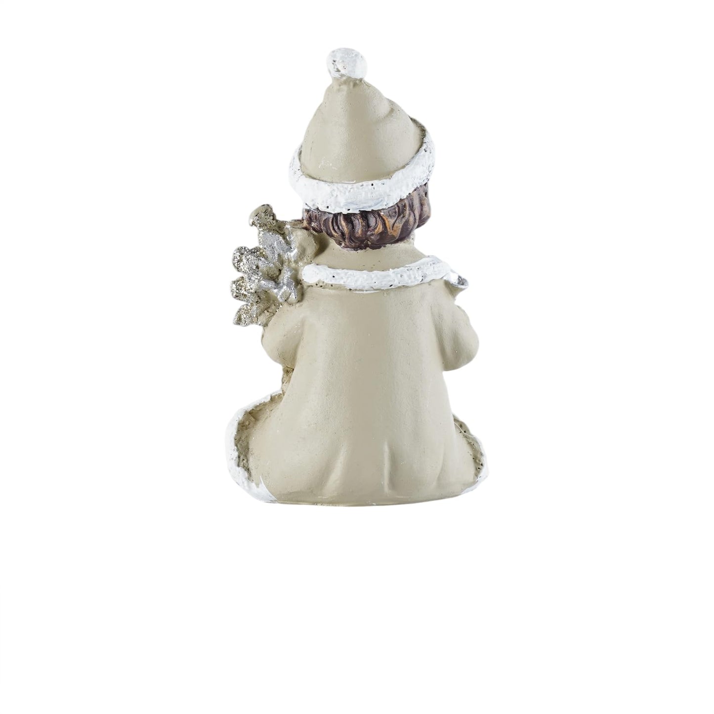 Brizoria Christmas Boy Figurines Shelf Sitters Winter Holiday Decorations Resin Cloth Dolls for Mantel Tabletop Decor, Ideal Gift for Mom, Dad, and Friends