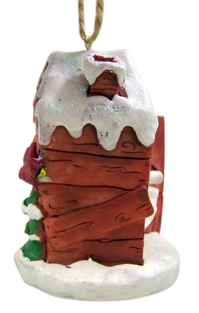 Cape Shore Santa in Outhouse Making His List Resin Christmas Ornament