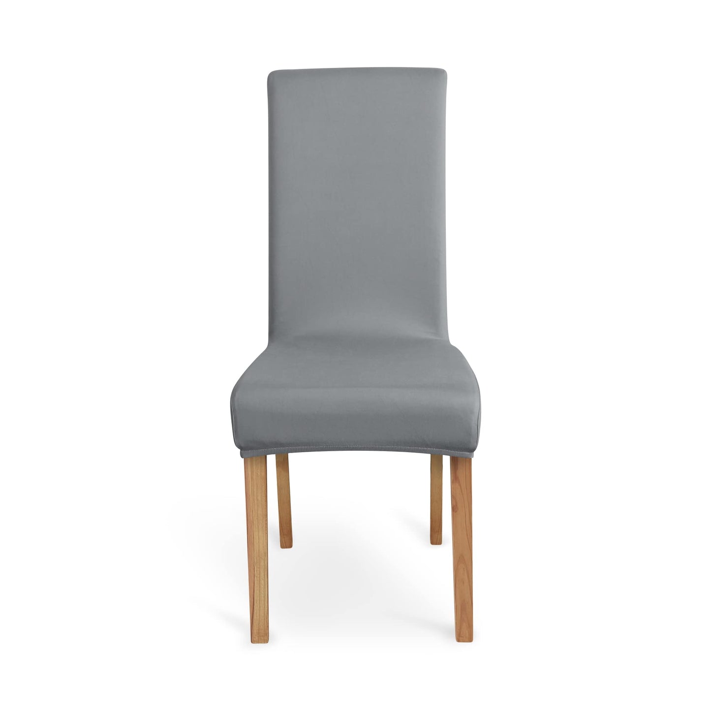 Amazon Basics Dining Chair Covers, Stretch Parson/Dining Chair Slipcover, Removable Washable Chair Protector for Home/Restaurant/Banquet, Light Grey Pack of 4