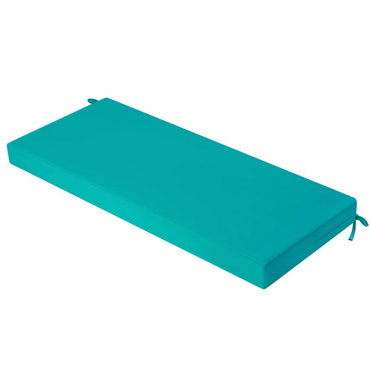 idee-home Outdoor Bench Cushion Waterproof, Bench Cushions for Outdoor Furniture, Patio Porch Swing Replacement Seat Pad with Ties for Garden Backyard, 48 x 18 Inch Peacock Blue