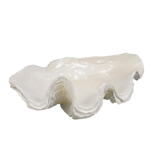 LC LCdecohome Decorative Bowl Entryway Table Decor - Resin Clam Shells Bowls Seashell Beach Console Table Home Decor Accents for Ocean Themed Living Room Coffee Table Decor 9 * 6 * 3.5 Inch