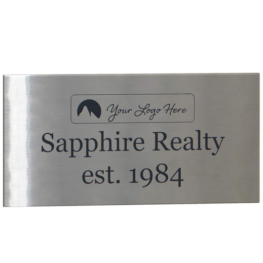 Plaquemaker Custom Laser Engraved Stainless Steel Sign (4" x 8")