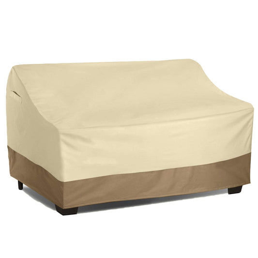 Rutile Heavy Duty Patio Sofa Cover, 100% Waterproof 2-Seater Outdoor Deep Lounge Sofa Cover, Lawn Patio Furniture Covers with Air Vent and Handle,58" Wx 36" Dx 30" H