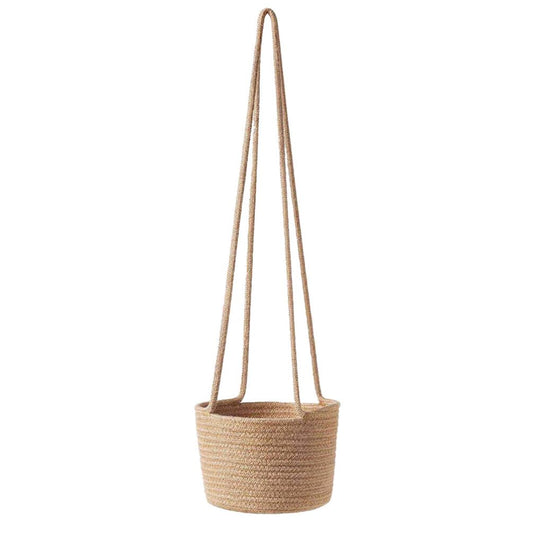 Cabilock 1pc Woven Hanging Basket Pot Macrame Decor Hanging Baskets for Plants Hand Decor Hanging Wall Planter Macrame Hanging Planter Basket Tabletop Planter Woven Basket