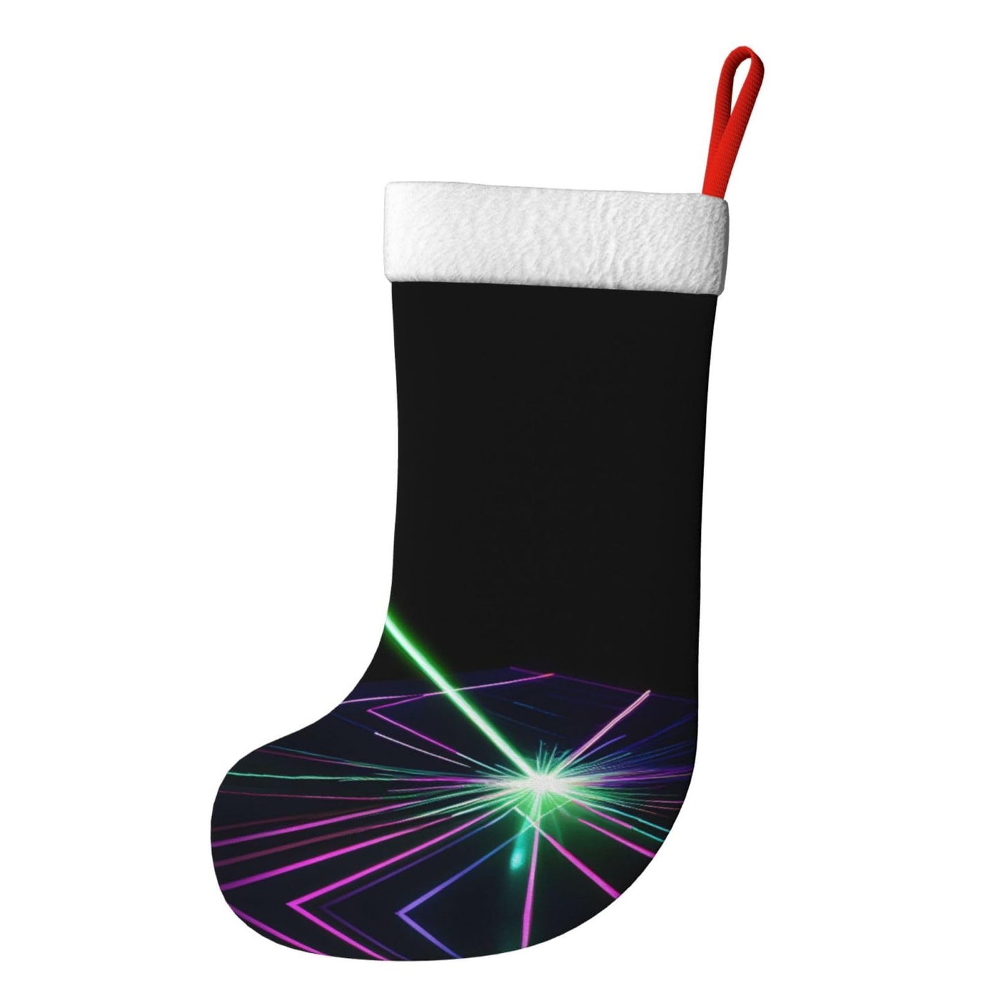 KOPUUYRD Laser Lights Print Luxurious Holiday Socks,Unique Christmas Socks for Joyful Season,Festive Ornament Classic