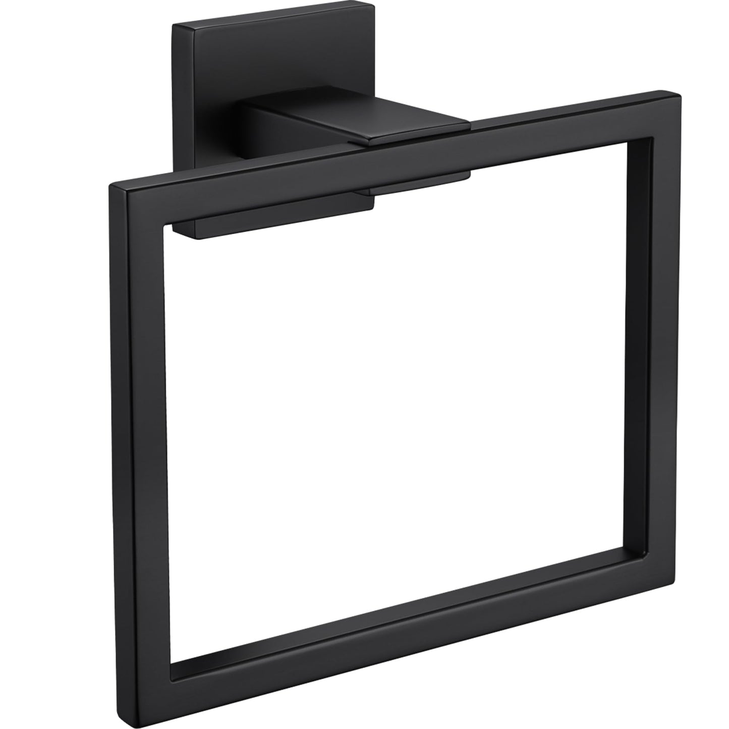 LANC Hand Towel Holder for Bathroom Wall Mount Matte Black Square Hand Towel Rings for Bathroom Hardware Accessories Kitchen Toilet SUS 304 Stainless Steel Shower Towel Hanger Racks, A8896MB