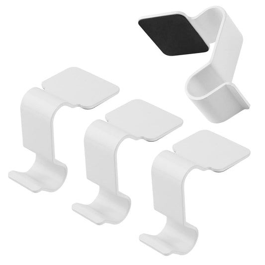 Christmas Stocking Holders for Mantel Set of 4, No-Slip Christmas Stocking Clips Stocking Hanger Hooks For Christmas Decorations, Lightweight Stocking Holders Clip For Fireplace Counter Window (White)