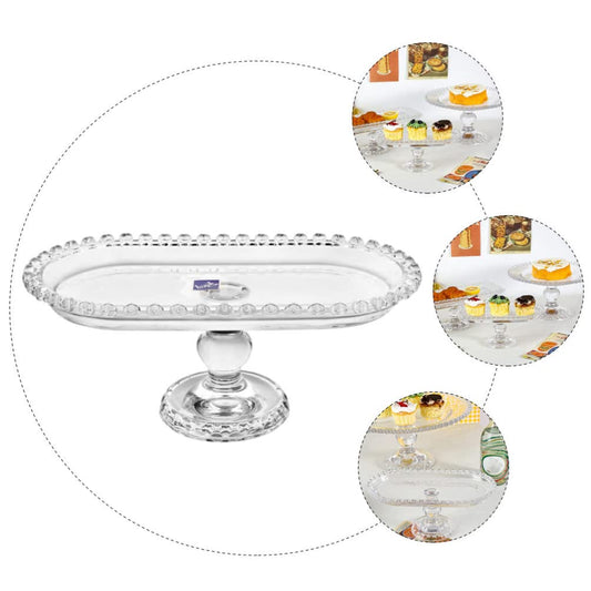 Cabilock Modern Fruits Serving Tray 9.76X5.03X4.13 Inch Decorative Snack Plate for Afternoon Tea Dining Table Buffet Use