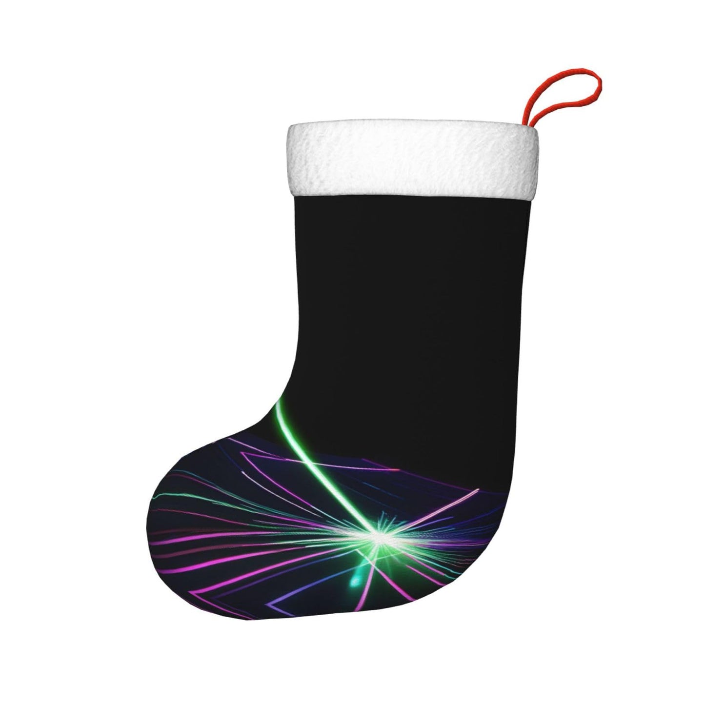 KOPUUYRD Laser Lights Print Luxurious Holiday Socks,Unique Christmas Socks for Joyful Season,Festive Ornament Classic