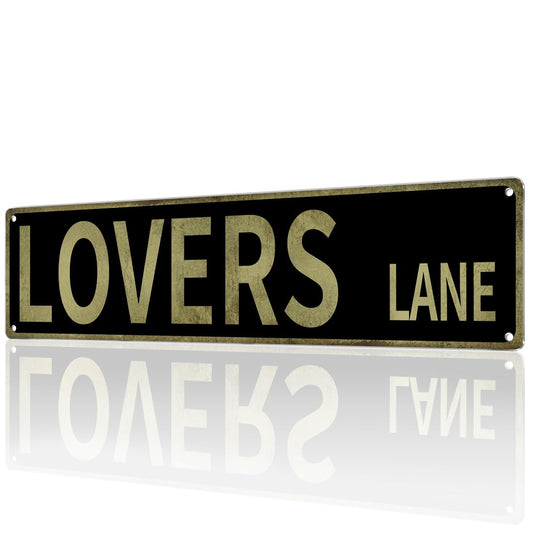 MOLESS “Lovers Lane" Y2K Room Wall Decor Aesthetic –16x4″ Vintage Street Signs for Bedroom | Sassy Posters Decorations for Downtown Girl Room Girly Bedroom Teen College Dorm, 2368