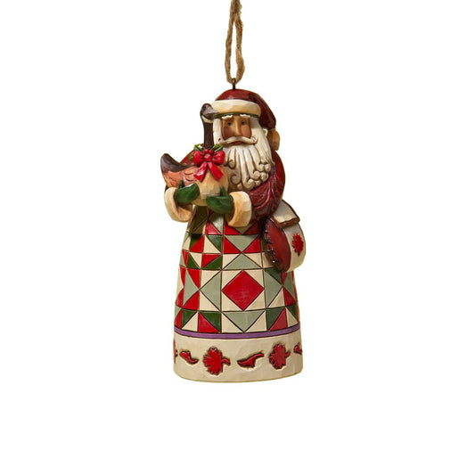 Jim Shore Heartwood Creek Canadian Santa Stone Resin Hanging Ornament, 4.75”, Christmas