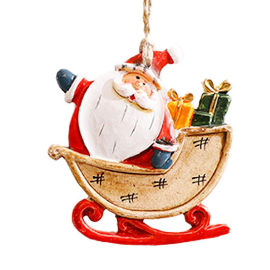 Snowman Santa Ornament Vintage Christmas Tree Decorations (red Santa)
