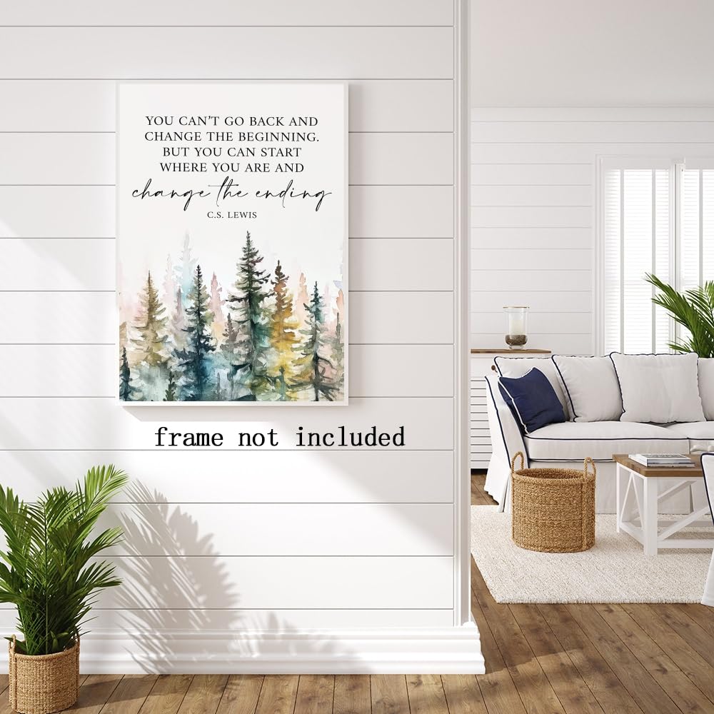 Motivational Office Wall Decor CS Lewis Quote Inspirational Wall Art Positive Affirmations Canvas Prints Encouraging Motivational Posters For Office Bedroom Living Room Home 8x12inch Unframed