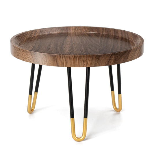 Plant Stand Indoor Outdoor, Mid Century Style Walnut Wood Color Plant Stand,Waterproof Design Modern Plant Table,Easily Assemble Come With Tools,Nice For Room Decor (L)