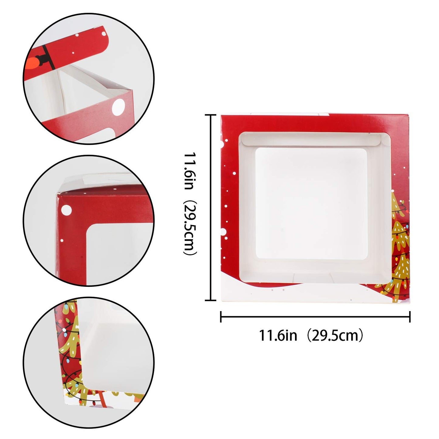 LINGTEER 4Pcs Merry Christmas Balloon Boxes Party Decorations - Perfect for Christmas New Year Holiday Fun Quick Party Decorations Gift Sign.
