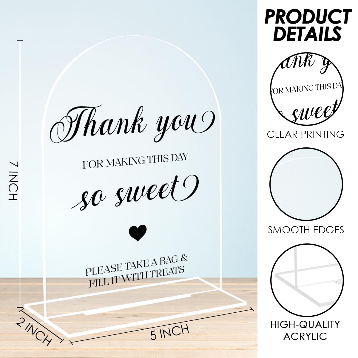 Candy Bar Sign, Dessert Table Sign, Wedding Engagement Bridal Shower Decor fo Ceremony Reception Party, Weddings Table Acrylic Sign