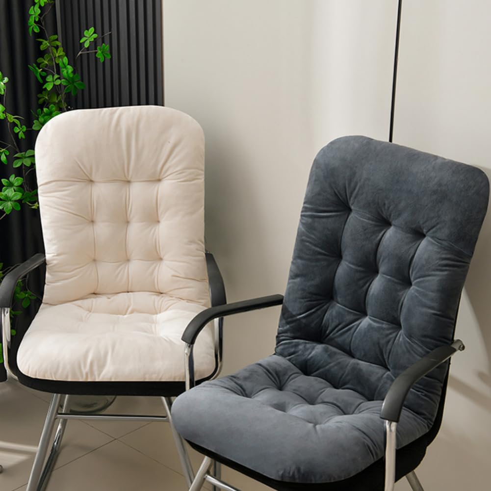 UNWAAT Rocking Chair Cushions High Back Patio Cushion Non-Slip Bottom Tufted Seat Pads with Ties Office Chair Pads Seat Cushion