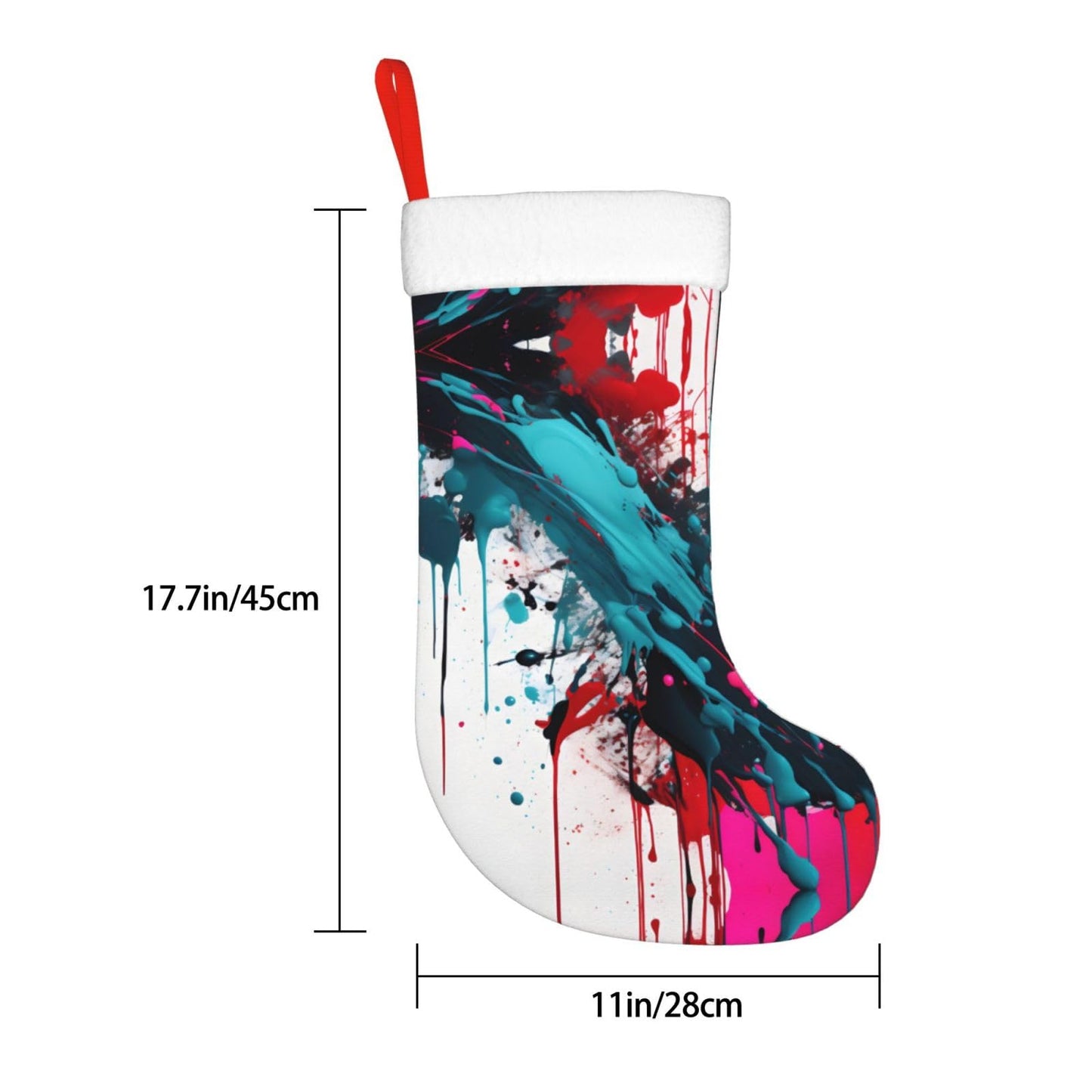 KOPUUYRD Abstract Paint Splashes Print Luxurious Holiday Socks,Unique Christmas Socks for Joyful Season,Festive Ornament Classic