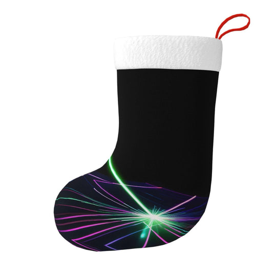 KOPUUYRD Laser Lights Print Luxurious Holiday Socks,Unique Christmas Socks for Joyful Season,Festive Ornament Classic