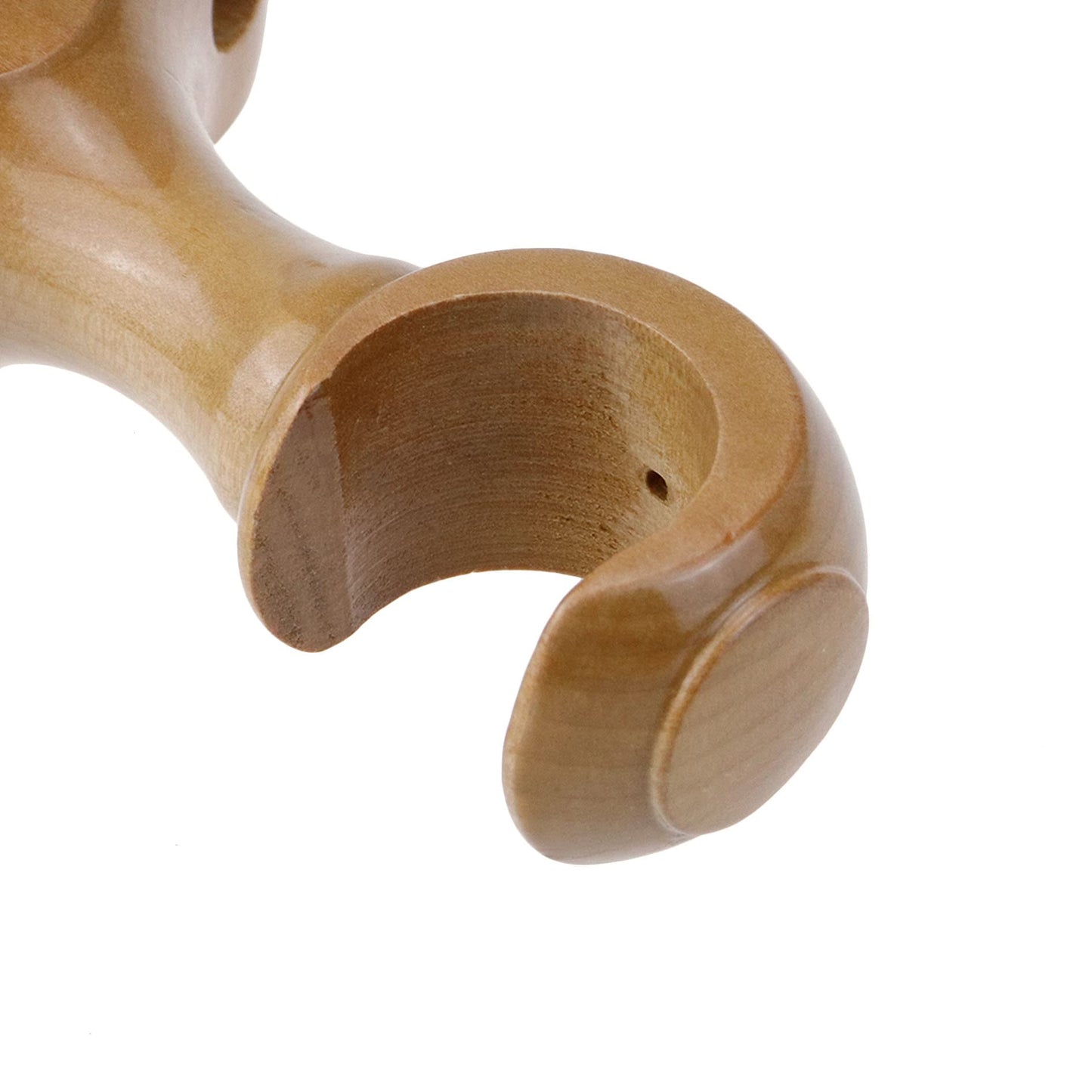 T Tulead Curtain Rod Bracket Wooden Rod Brackets Drapery Curtain Single Bracket Inner Dia: 29mm/1.14", Pack of 2 (Wood Color)