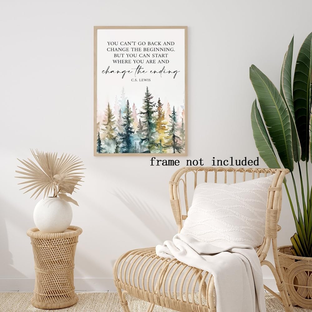 Motivational Office Wall Decor CS Lewis Quote Inspirational Wall Art Positive Affirmations Canvas Prints Encouraging Motivational Posters For Office Bedroom Living Room Home 8x12inch Unframed