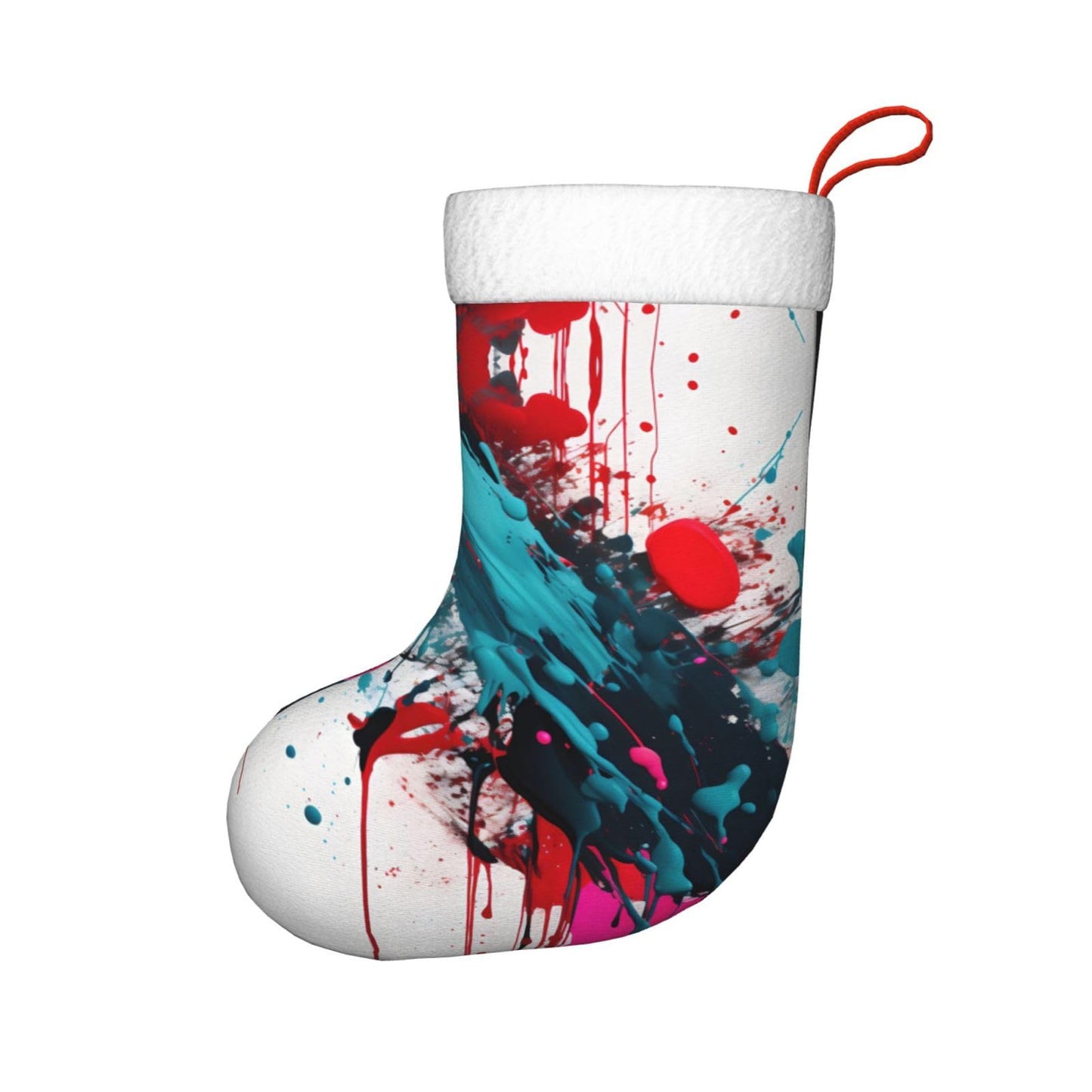 KOPUUYRD Abstract Paint Splashes Print Luxurious Holiday Socks,Unique Christmas Socks for Joyful Season,Festive Ornament Classic