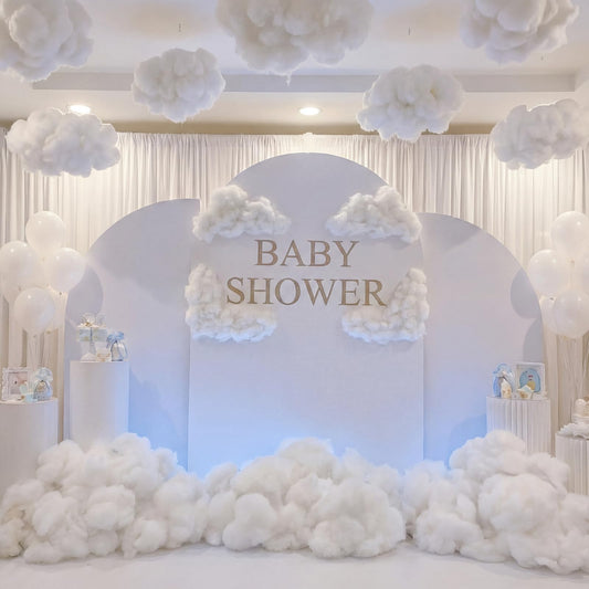 Shappy 10.58 Ounce/ 300 g Christmas Fake Clouds Snow Decoration Artificial White Cloud Fiber Faux Fluffy Snow Indoor Soft Artificial Fake White Cotton Winter Craft Decor Xmas Tree Village Displays