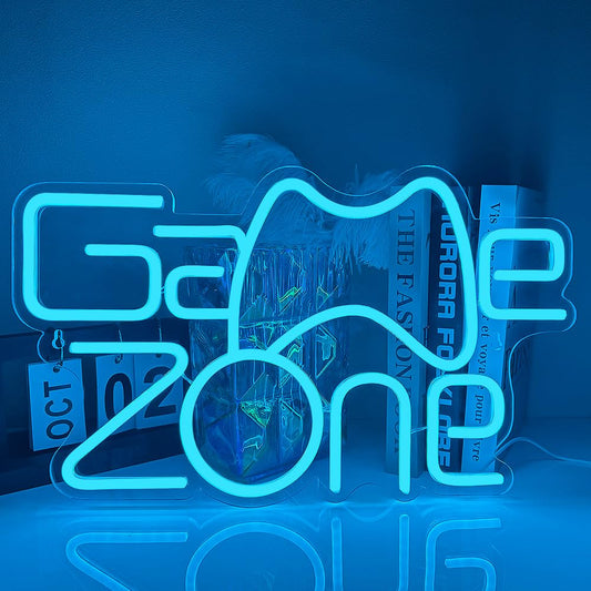 RuCvixkt Game Zone Neon Sign,Gamer Neon Light for Game Room Decor,Gaming Neon Light Signs Gift for Teen Boys Room Decor with USB Powered
