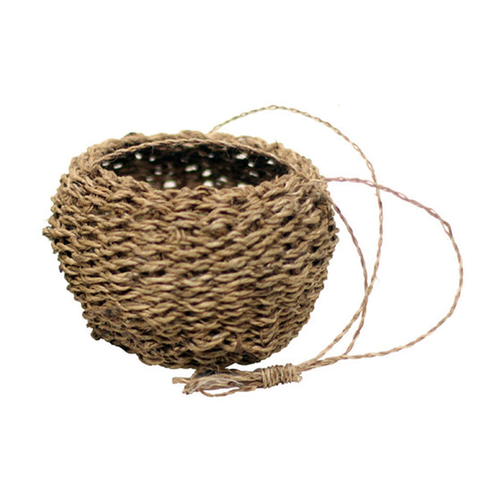 Kuppn 3.9 in Woven Hanging Plant Pot, Hemp Rope Hanging Planter with Rope, Woven Hanging Basket for Succulents, Air Plants and Small Cacti