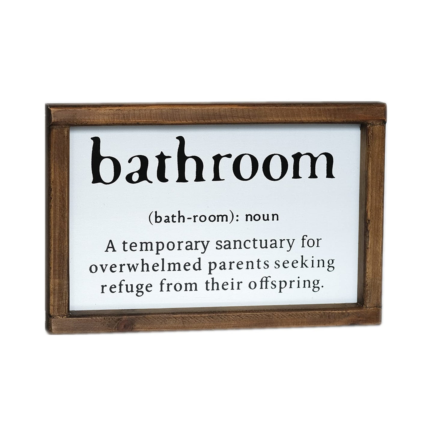 Lavender Inspired Farmhouse Funny Bathroom Signs Wall Decor with Humor Quote-Half Bath Signs-Rustic Bathroom Wall Hanging Decor-Guests Bath-Shelf Sitter-Powder Room Sign