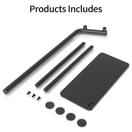 LSK Hand Towel Stand, Black Bathroom Towel Holder Stand, Curved F-Shaped Countertop Towel Stand with Heavy Base, 16.6 Inch