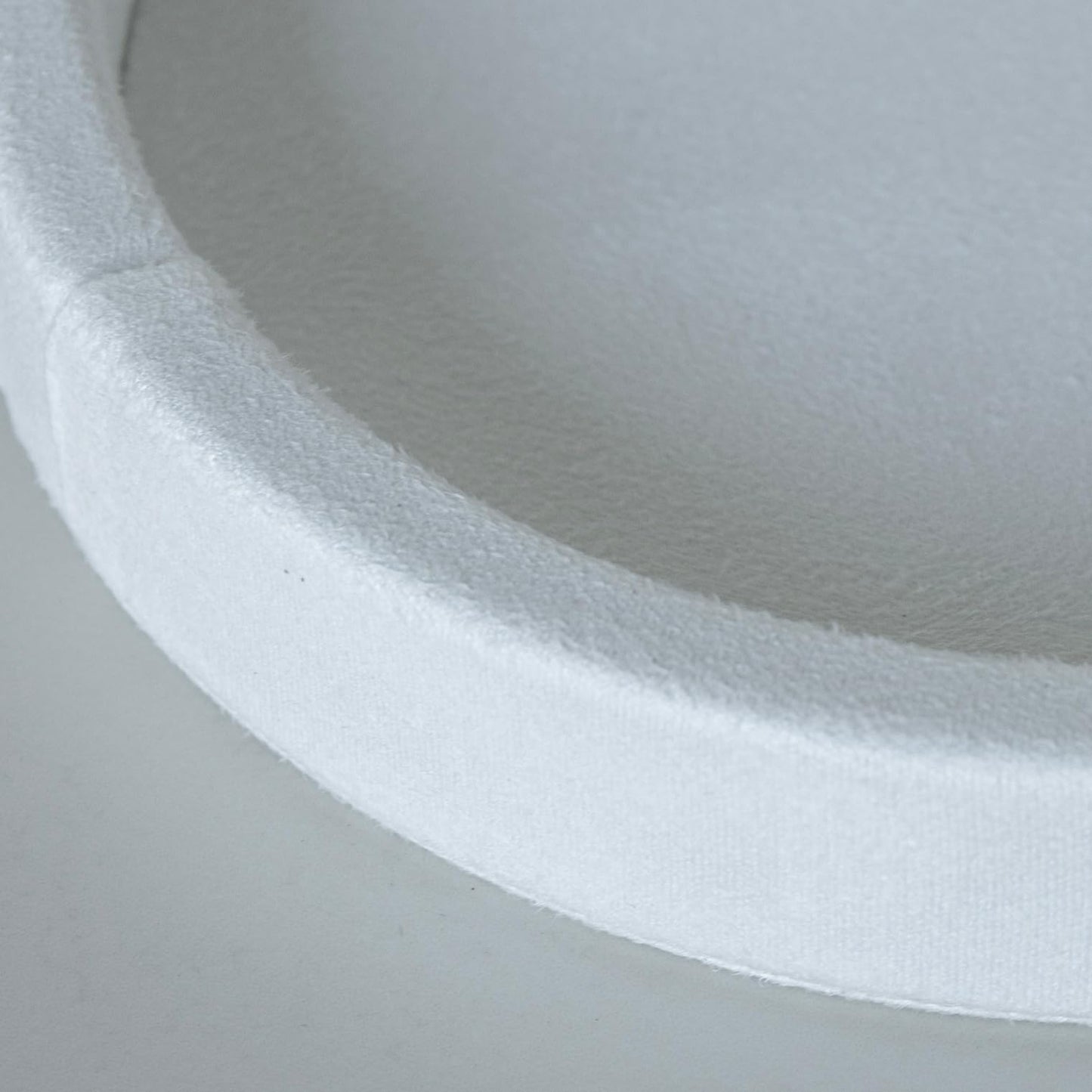 COLLECTIVE HOME - Velvet Jewelry Tray, 6" Monogrammed Jewelry Dish, Smooth Velour Display Dish for Rings, Earrings, Necklaces, Makeup, Personalized Gifts for Women (White-h)
