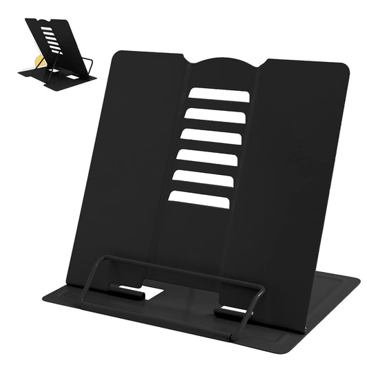 Camelmother Metal Book Holder Adjustable Book Stand for Reading