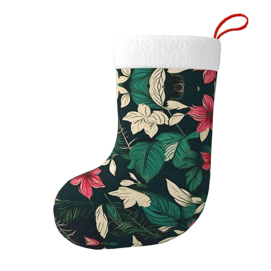 KOPUUYRD Flower Leaf Print Luxurious Holiday Socks,Unique Christmas Socks for Joyful Season,Festive Ornament Classic