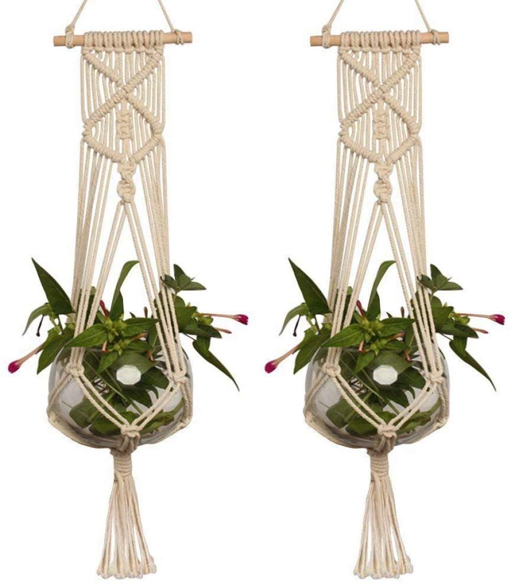 Macrame Hanging Flowerpot - Interior Wall Decoration - Bohemian Decoration
