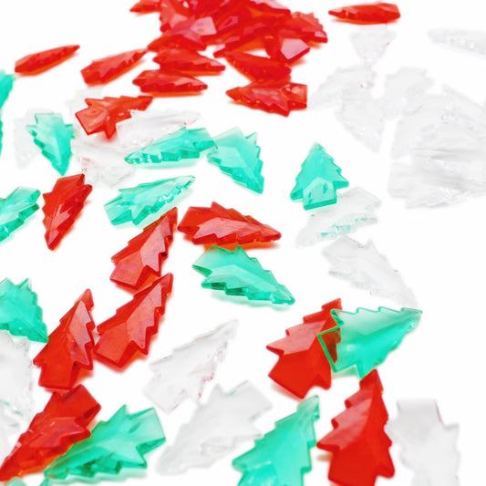 PMLAND Winter Acrylic Mini Christmas Tree Ornaments and Table Scatter Decoration - 280+ Pieces for Holiday Party Festival Events Home Decor