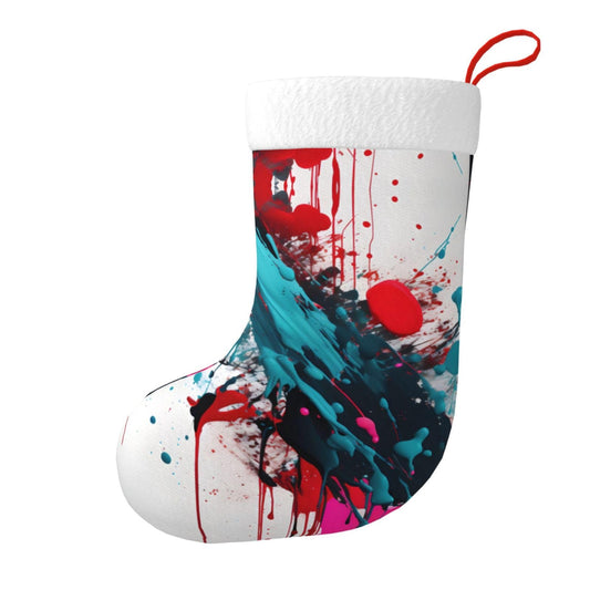 KOPUUYRD Abstract Paint Splashes Print Luxurious Holiday Socks,Unique Christmas Socks for Joyful Season,Festive Ornament Classic