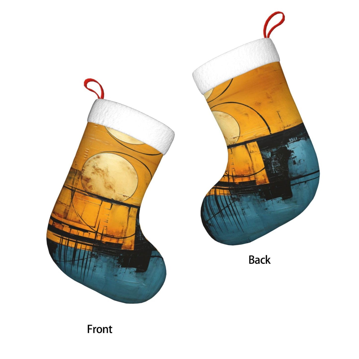 KOPUUYRD Colorful Collage Print Luxurious Holiday Socks,Unique Christmas Socks for Joyful Season,Festive Ornament Classic