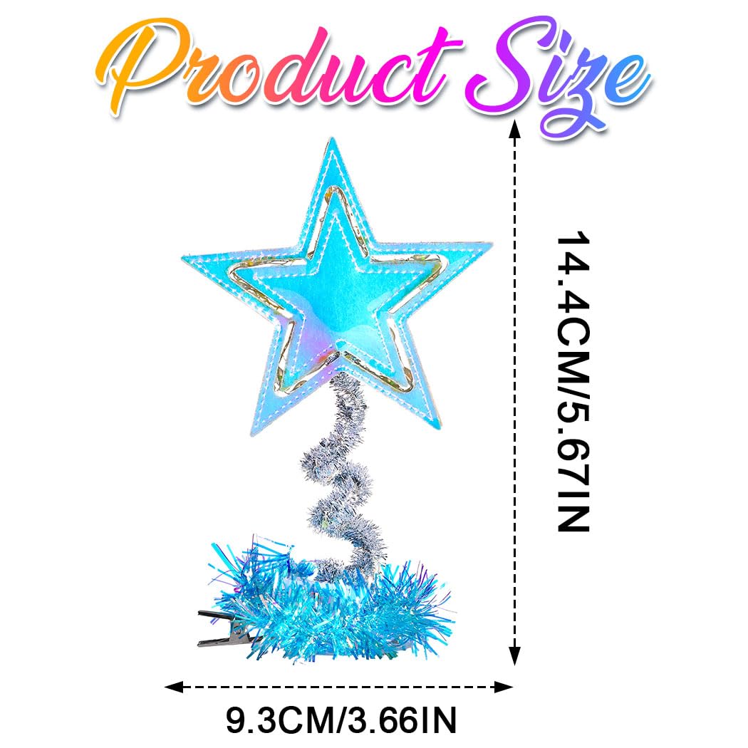 Gortin Light up Star Hair Clips Christmas Headpiece LED Holiday Costume Hair Accessories for Women