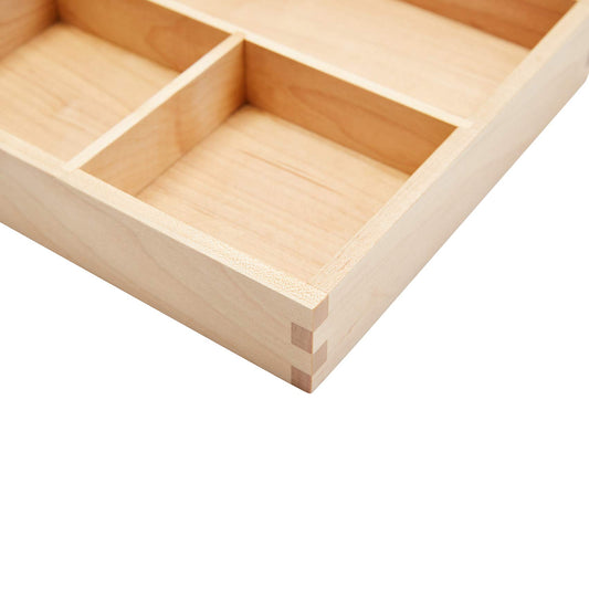 pandapark Wood Organizer Tray,Black Walnut,Desk & Drawer Storage Box (Maple Master)