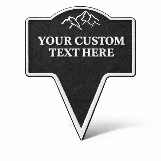 Custom Yard Stake Sign – Personlized Text, 8"x10"–11"x13", Safety Notices, Delivery Instructions, Children at Play, Pet Warnings, Easy Ground Install, Weatherproof PETG, Made in USA