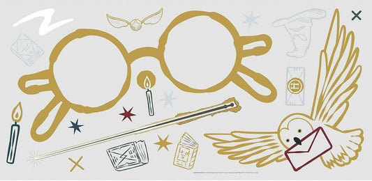 RoomMates RMK4955GM Harry Potter Glasses Giant Peel and Stick Wall Decal