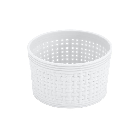 Simplify 6 Piece Organizing Set | Multiple Size Bins | Multipurpose | Office | Desk | Dorm | Bathroom | Storage Basket | Small Items | Accessories | White